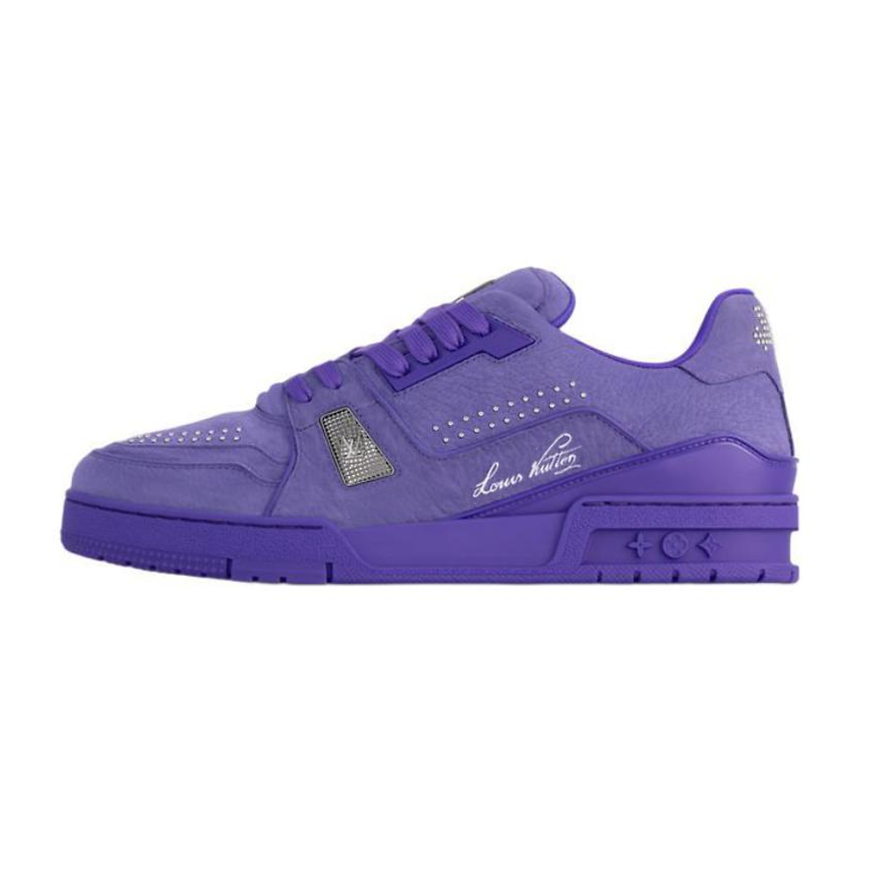 LOUIS VUITTON Trainer Low-Top Skateboard Shoes Men's Purple