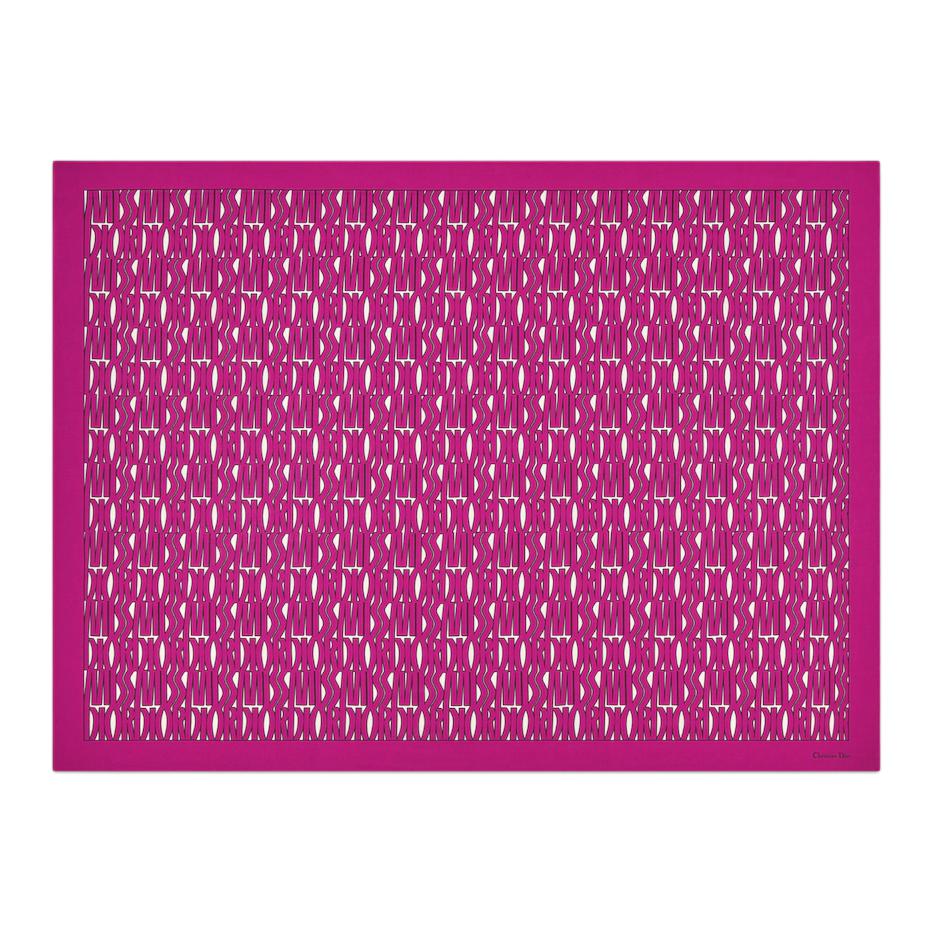 DIOR Cotton Knit Scarves Women's Fuchsia