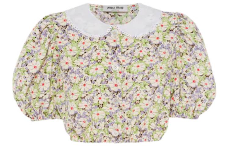 MIU MIU Crop Tops Women's Multicolor