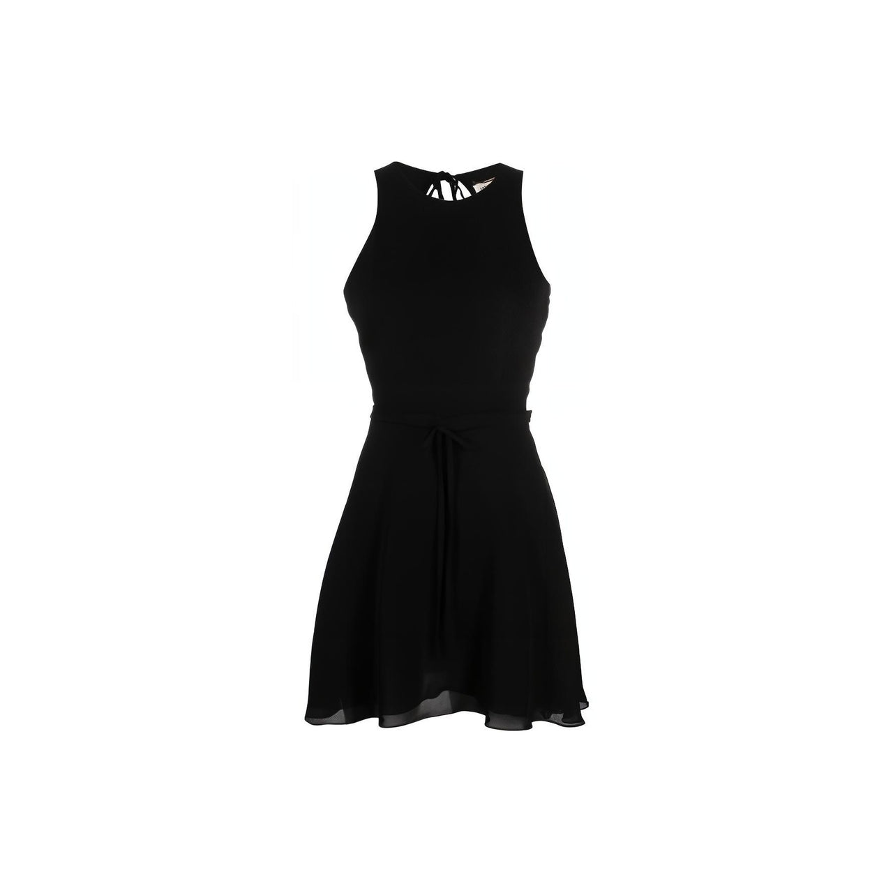 SAINT LAURENT Open Back Crewneck Mini Dress