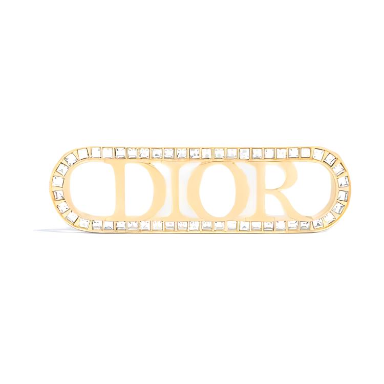 DIOR Crystal Brooches Women's Gold