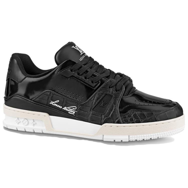 LOUIS VUITTON Trainer Stylish Skateboarding Shoes Men's Black