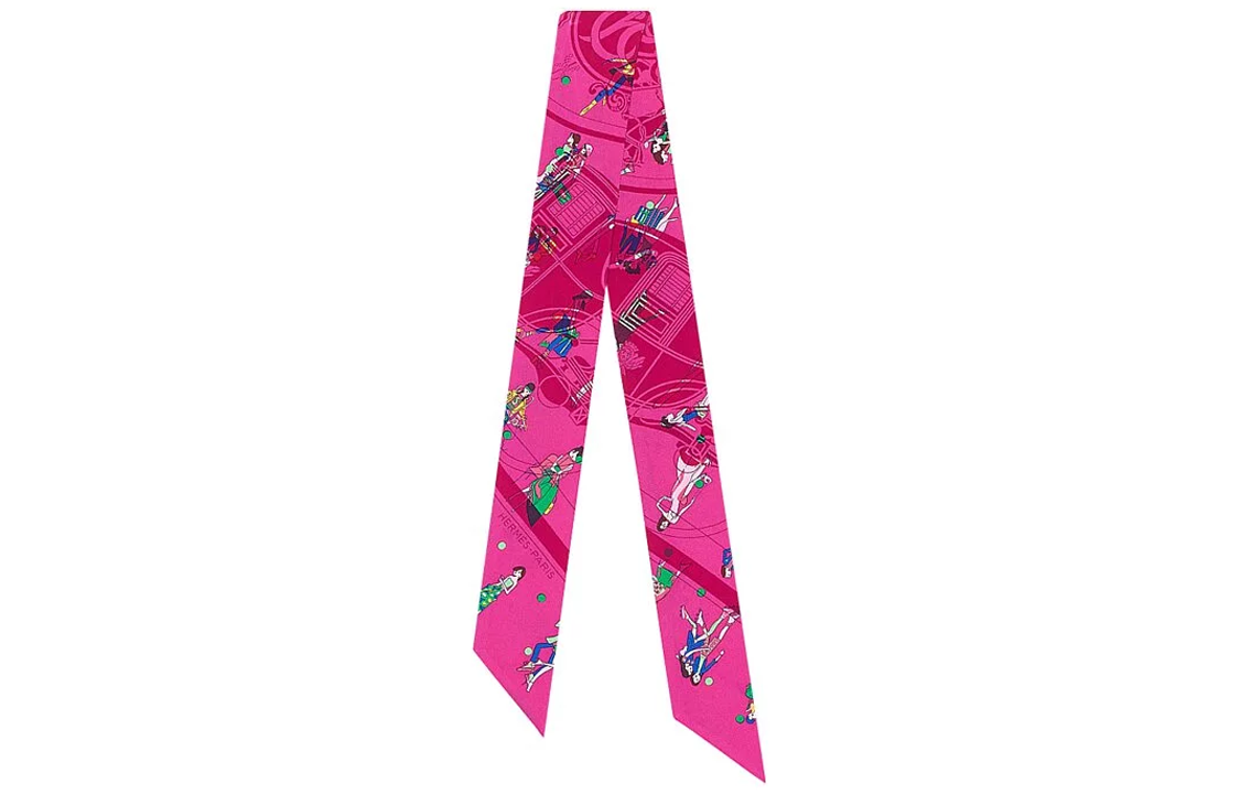 HERMES Silk Scarves Women's Pink