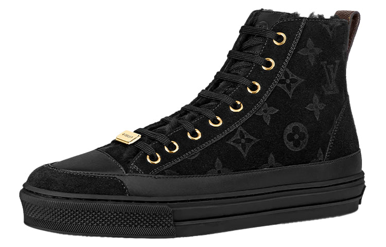 LOUIS VUITTON Stellar Ankle Sneakers 'Black Monogram' Women's