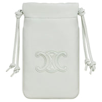 CELINE Triomphe Smooth Sheepskin Shoulder Bag, Crossbody Bag, Cell Phone Pouch Women's Jade Green
