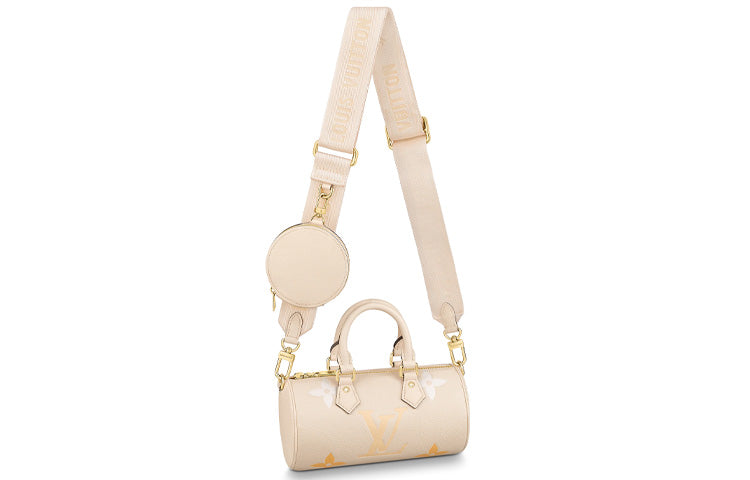 LOUIS VUITTON SummerPapillon Calfskin Handbags Shoulder Bag Crossbody Bag Small Size Women's Vanilla Yellow