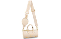 LOUIS VUITTON SummerPapillon Calfskin Handbags Shoulder Bag Crossbody Bag Small Size Women's Vanilla Yellow