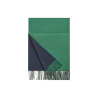 HERMES Cashmere Knit Scarves Men's Green/Beige