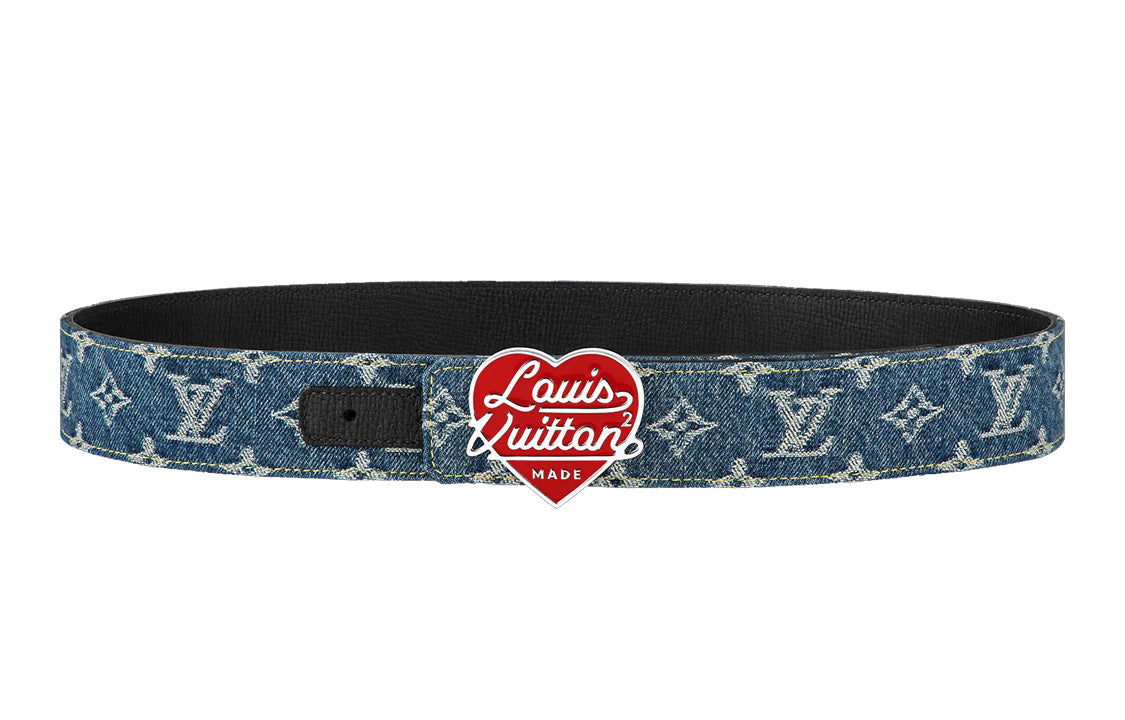 LOUIS VUITTON X Nigo Denim 40mm Reversible Belt