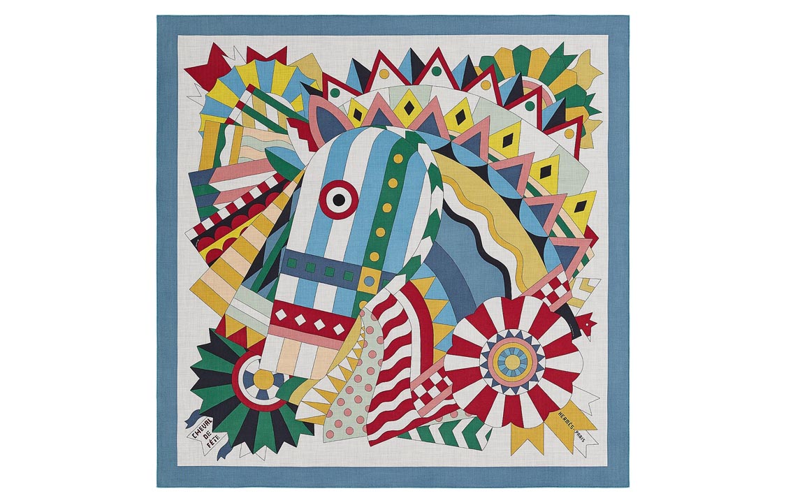HERMES Silk Scarves Women's Multicolor