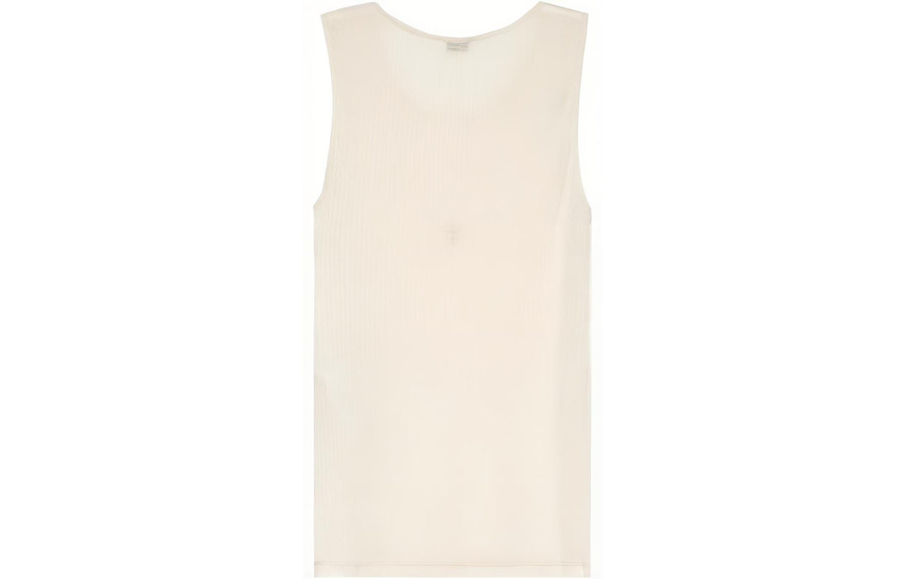 SAINT LAURENT Cassandre Sleeveless Tank Top