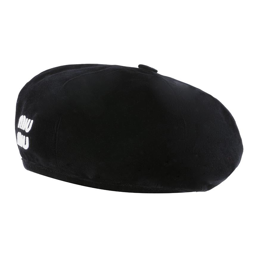 MIU MIU Cotton Berets Women's Black