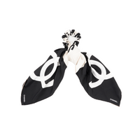 CHANEL Hair Tie Hair Bands Women's Black/White