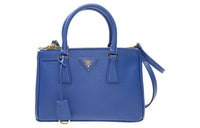 PRADA Galleria Killer Bag Calfskin Shoulder Bag Crossbody Bag Handbag Medium Size Women's Marine Blue