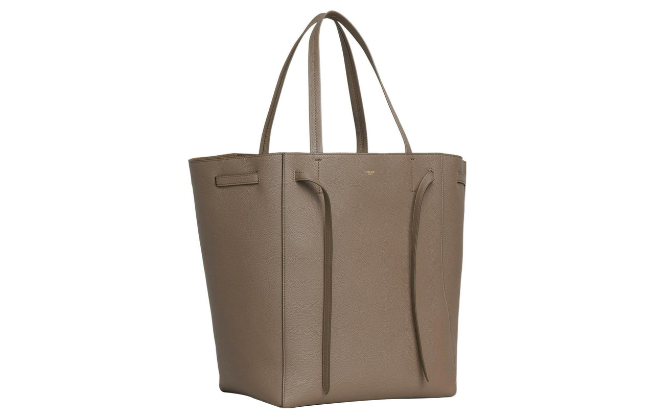 CELINE Calfskin Tote Bag Shopping Bag Handbag Shoulder Bag Women's Taupe