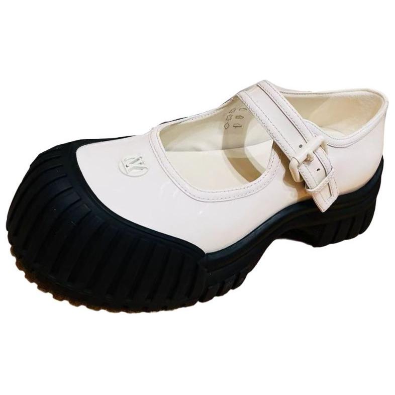 LOUIS VUITTON Ruby Platform Mary Jane Shoes Women's White