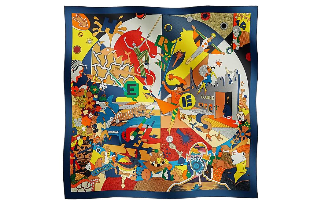 HERMES Silk Scarves Women's Multicolor