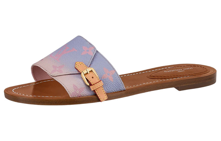 LOUIS VUITTON Lock It Stylish Sandals Women's Pink Purple