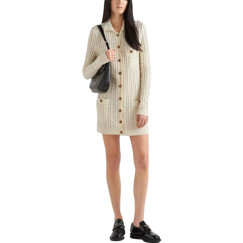 PRADA SS23 Long-Sleeved Dresses Women's Beige