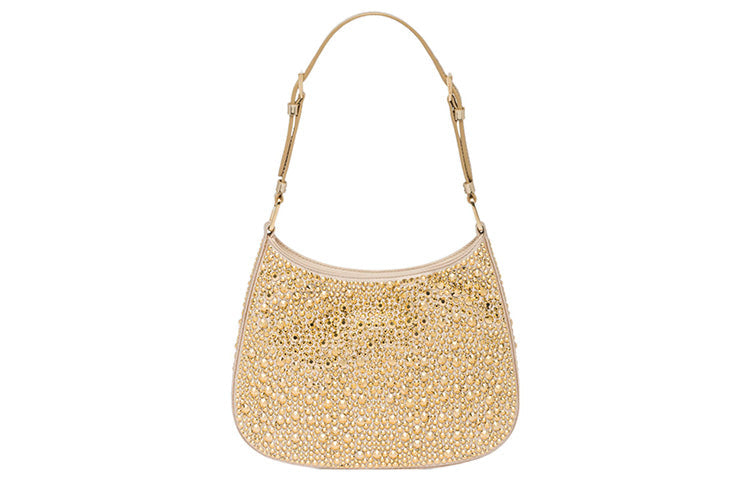 PRADA Cleo Fabric Shoulder Bag Handbag Shoulder Bag Women's Gold