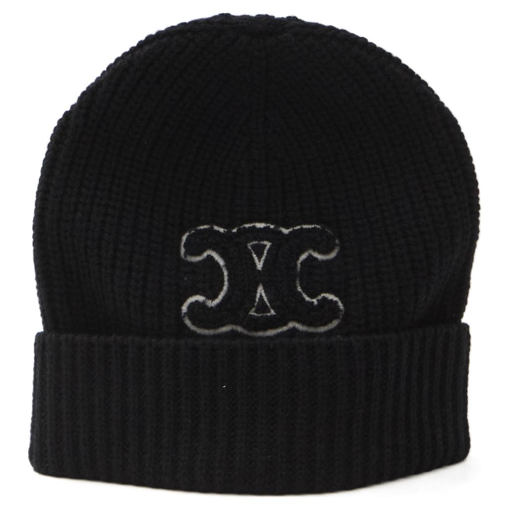 CELINE Wool Beanies Men's Black
