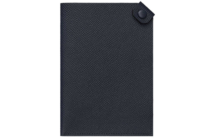 HERMES Tarmac Cow Leather Wallet Women's Indigo
