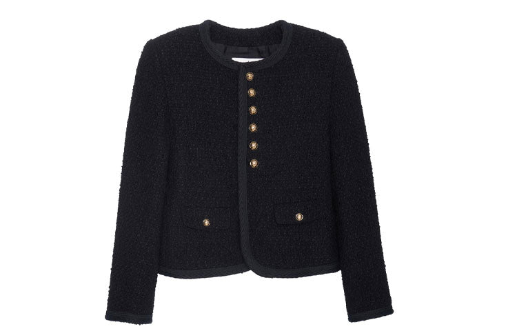 CELINE Chasseur Bouclette Natte Jacket Black