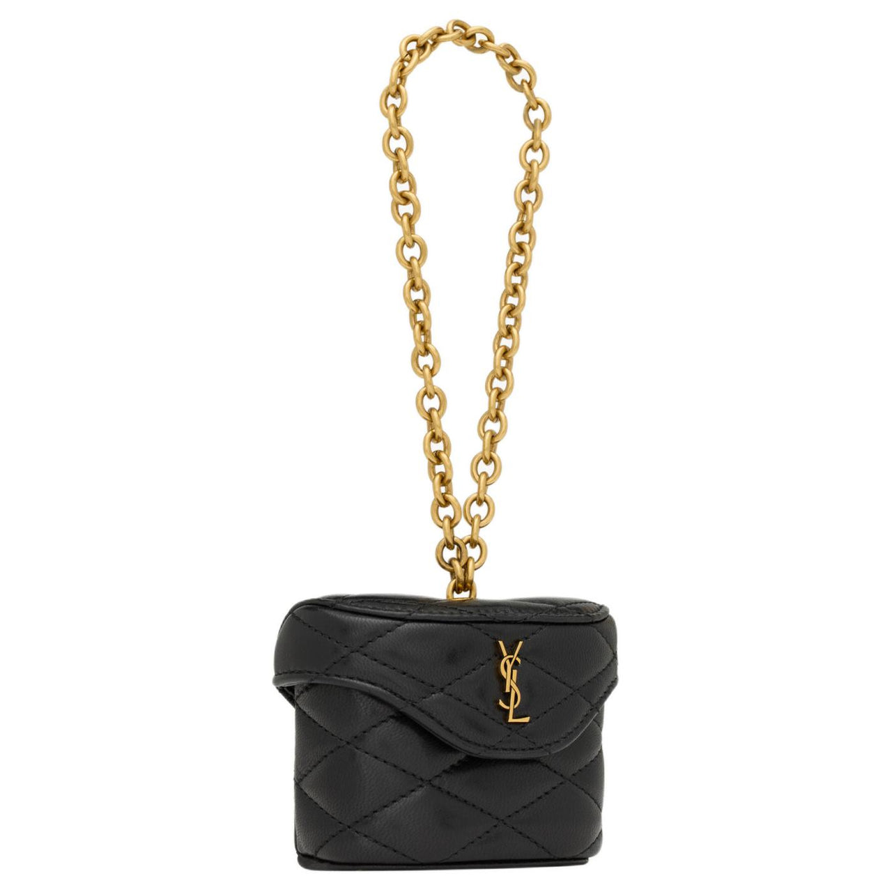 SAINT LAURENT June Lambskin Handbag Mini Women's Black