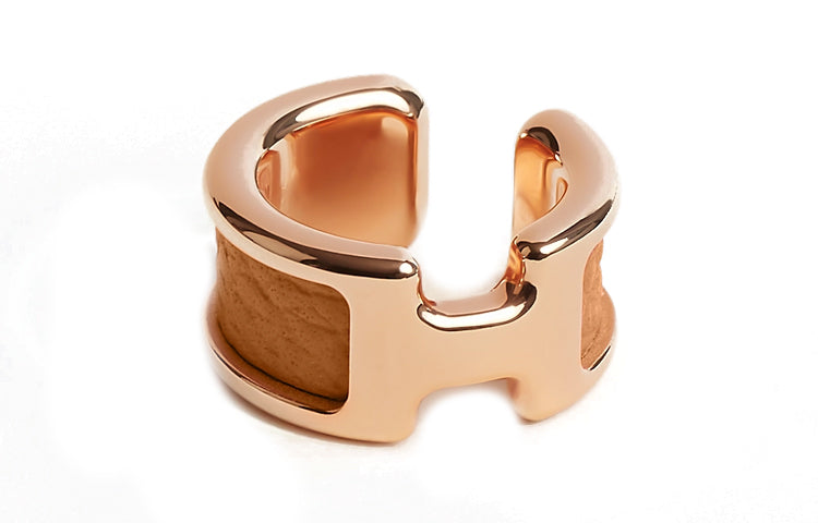 HERMES Gold-Plated Clip-On Earrings Women's
