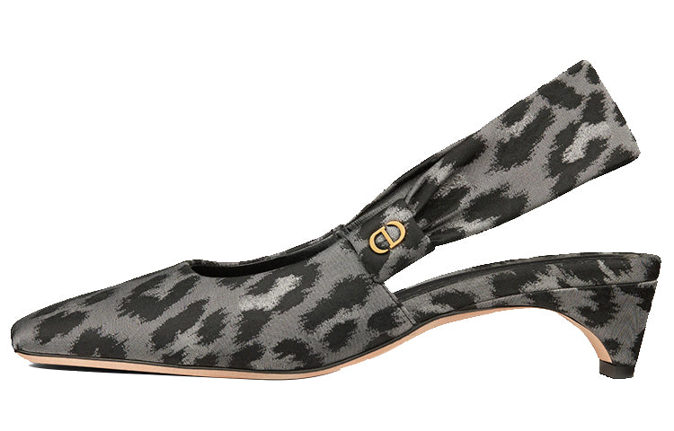DIOR Mizza Cone Heel High Heels Women's Black Gray
