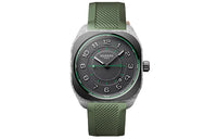 HERMES Wrist Watch Automatic Mechanical Movement Rubber Strap 42mm Black Dial Men's Watches