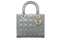 DIOR Lady Dior Sheepskin Dior Bag Shoulder Bag Crossbody Bag Handbag Medium Size Women's Gray