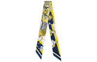 HERMES Silk Scarves Women's Navy Blue/Yellow
