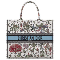 DIOR Cotton Tote Bag, Shopping Bag, Handbag Tubas Women's Ecru