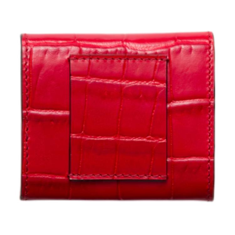 PRADA Crocodile Leather Coin Purse Men's Red