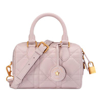 DIOR Calfskin Portable Crossbody Bag, Shoulder Bag Trumpets Women's Light Pink