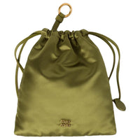 MIU MIU Satin Clutch Women's Ivy Green