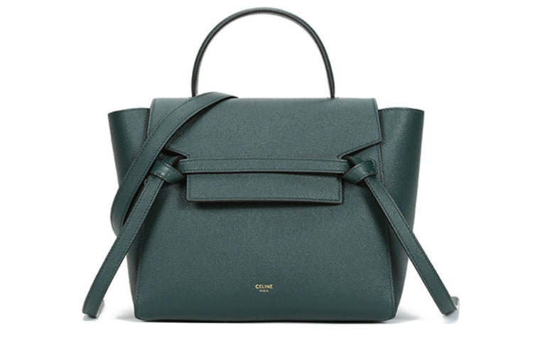 CELINE Belt Grained Calfskin Catfish Bag Crossbody Bag Shoulder Bag Handbag Micro Women's Candy Color Amazon Green