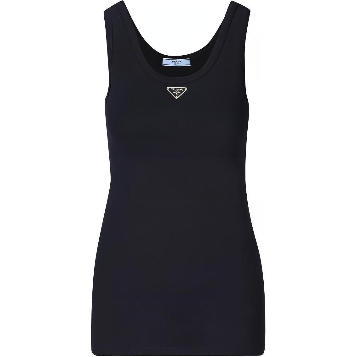 PRADA Enamel triangle Cotton Top