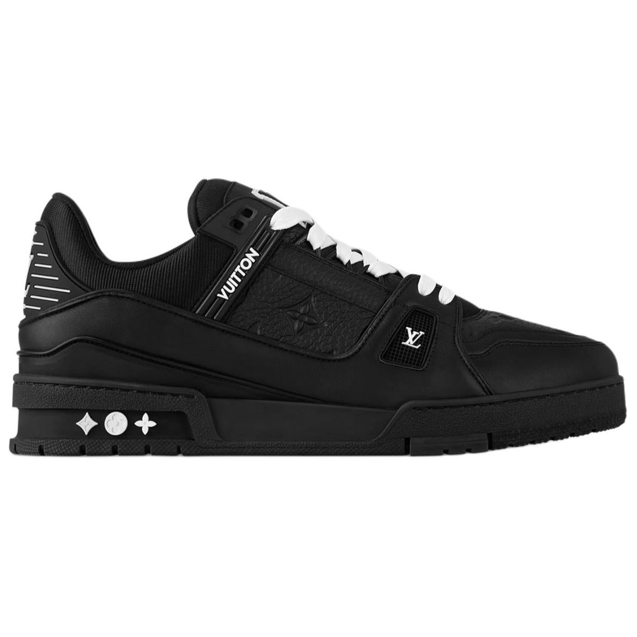 LOUIS VUITTON Trainer Low-Top Skateboard Shoes Men's Black