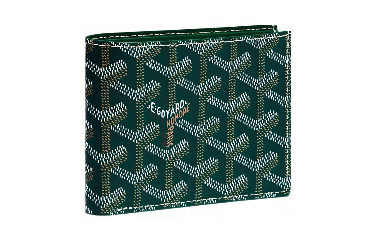 GOYARD SAINT FLORENTIN Canvas With Leather Wallet Unisex Green
