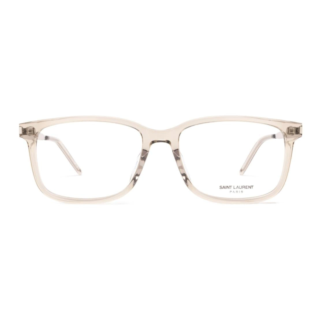 SAINT LAURENT Acetate Metal Rectangular Eyeglass Frames Men's White