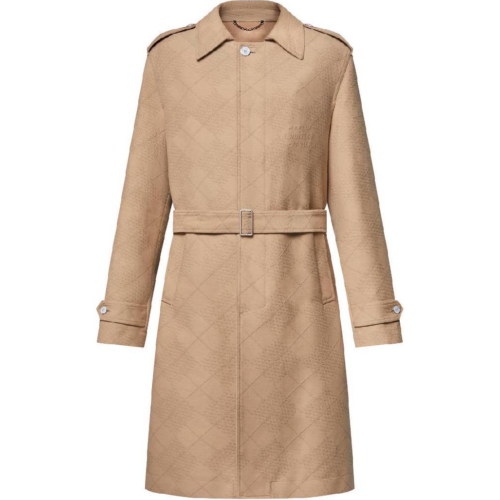 LOUIS VUITTON Cotton Silk Blend Trench