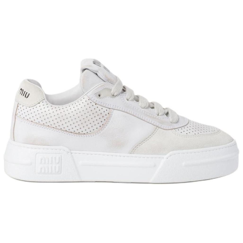 MIU MIU Low-Top Skateboard Shoes Women's White
