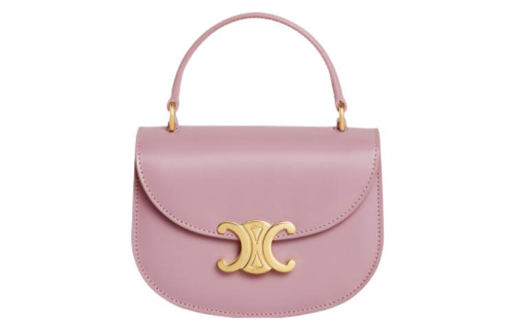CELINE Besace Cow Leather Shoulder Bag, Crossbody Bag, Handbag Mini Women's Petal Color