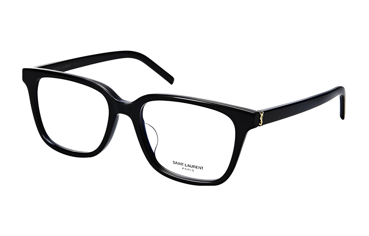 SAINT LAURENT Plate Frame Square Optical Glasses Women's Black