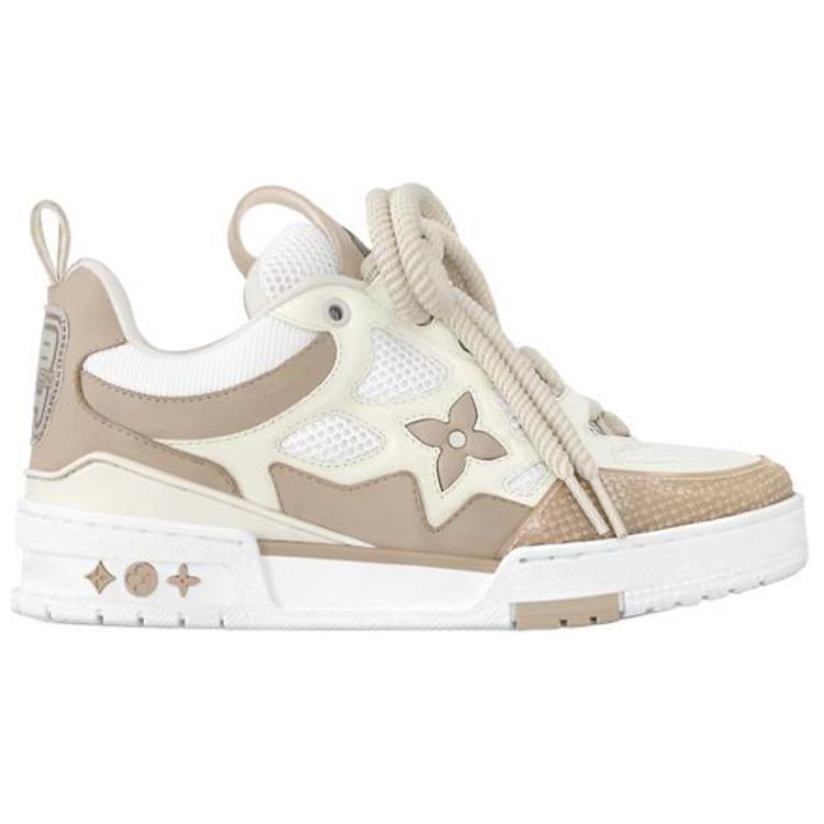 LOUIS VUITTON Skate Low-Top Skateboard Shoes Women's Light Brown