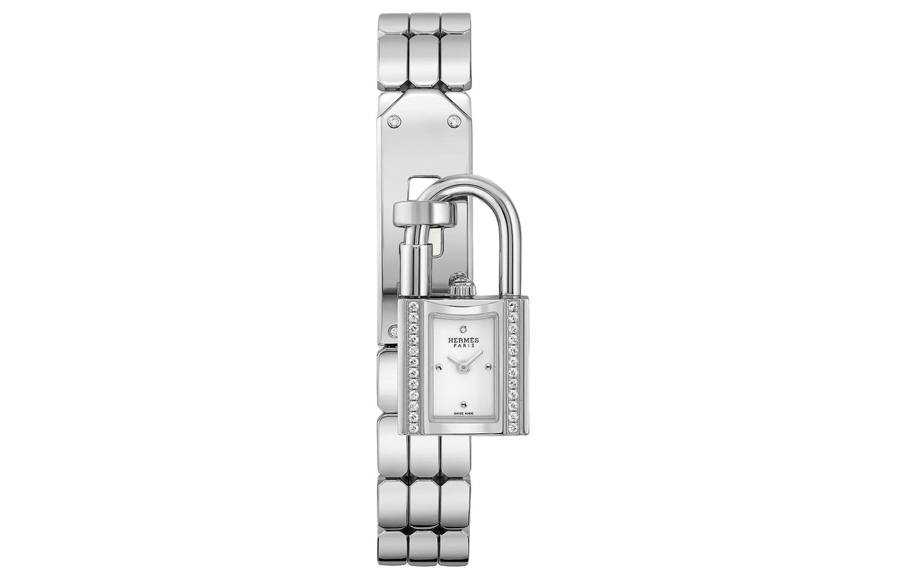 HERMES KELLY Collection Wrist Watch Quartz Movement Stainless Steel Watchband White Dial Women's Watch