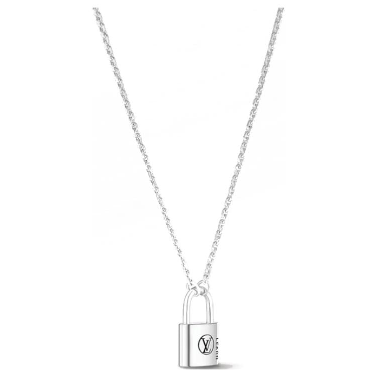 LOUIS VUITTON SiLOUIS VUITTONer Lockit Pendant Sterling SiLOUIS VUITTONer Black Laquered