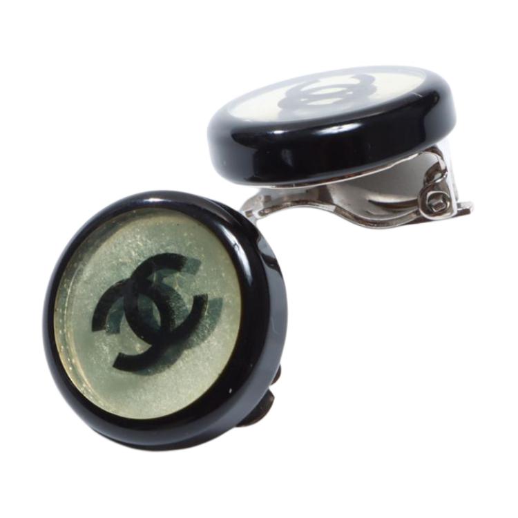 CHANEL 2001 Cc Clip on Earrings
